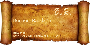 Berner Ramón névjegykártya